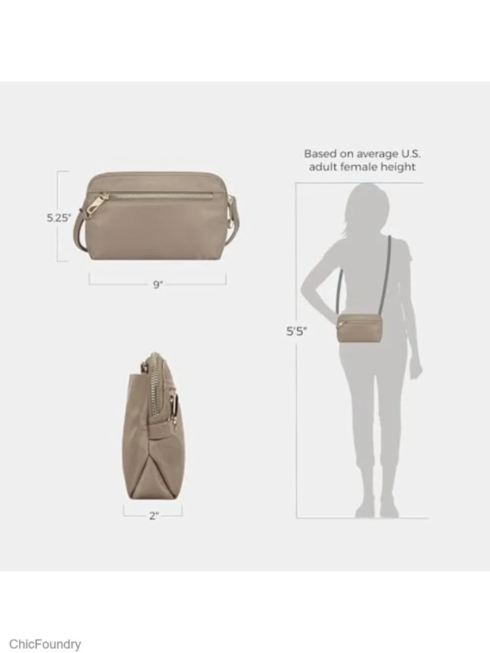 Anti-theft Convertible Crossbody Clutch Nylon Polyester